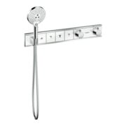 hansgrohe Kit de montage complet RainSelect UP-THM, avec douchette, 4 débits, blanc/acier inoxydable-2