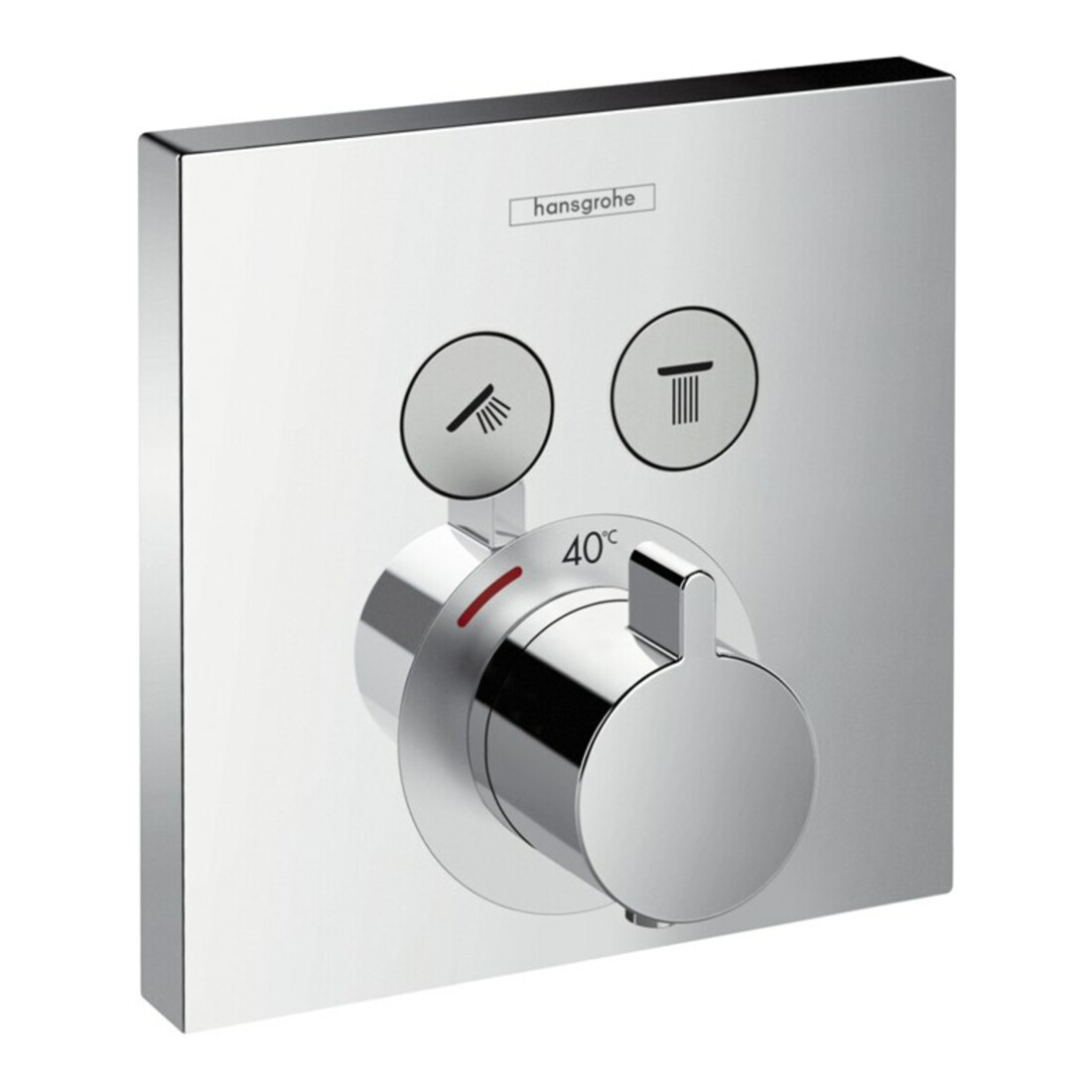 hansgrohe Kit de montage complet ShowerSelect Thermostat encastré, 2 sorties, chrome