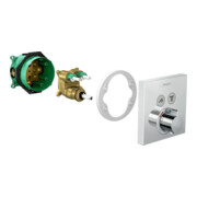 hansgrohe Kit de montage complet ShowerSelect Thermostat encastré, 2 sorties, chrome-4