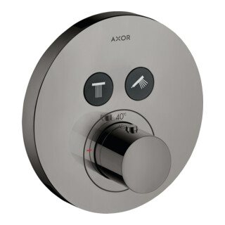 hansgrohe Kit de montage complet ShowerSelect UP-THM, 2 sorties, rond, chrome noir poli