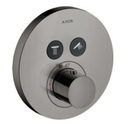 hansgrohe Kit de montage complet ShowerSelect UP-THM, 2 sorties, rond, chrome noir poli