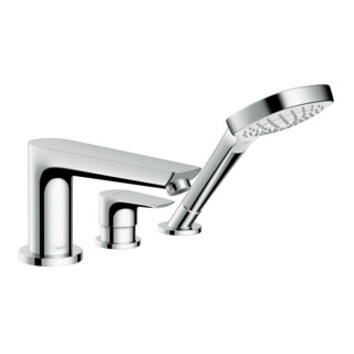 hansgrohe Kit de montage complet Talis E robinet de baignoire 3 trous, chrome