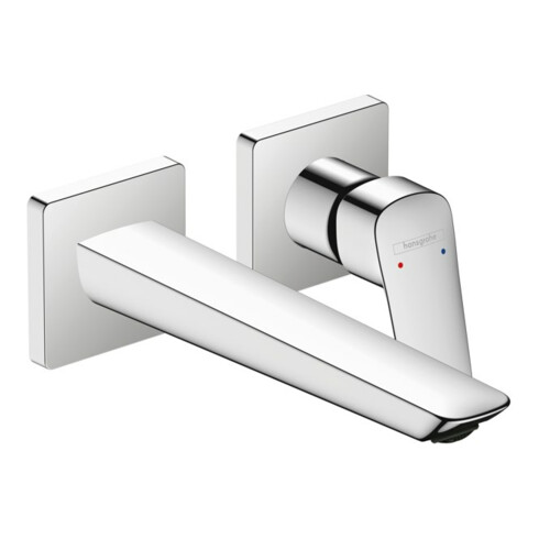 hansgrohe Kit de montage Fine Logis mitigeur lavabo encastré, bec 206 mm, chrome