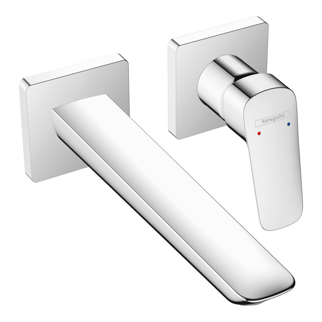 hansgrohe Kit de montage Fine Logis mitigeur lavabo encastré, bec 206 mm, chrome