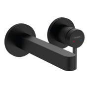 hansgrohe Kit de montage Finoris Mitigeur lavabo encastré, pour eau froide, bec 168 mm, noir mat