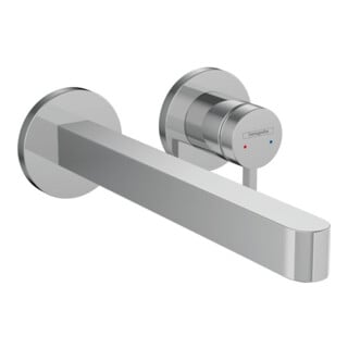 hansgrohe Kit de montage Finoris Mitigeur lavabo encastré, pour montage mural, bec 228 mm, chrome