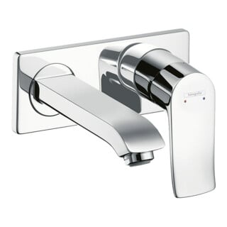 hansgrohe Kit de montage Metris Bec 165 mm, Mitigeur lavabo encastré, chrome