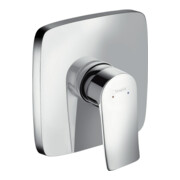 hansgrohe Kit de montage Metris mitigeur encastré douchette, rosace carrée, 1 jet, chrome-1