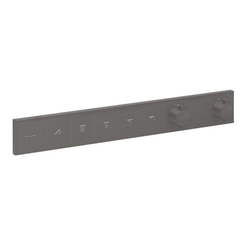 hansgrohe Kit de montage prêt à l'emploi RainSelect UP-THM, 5 sorties, chrome noir brossé