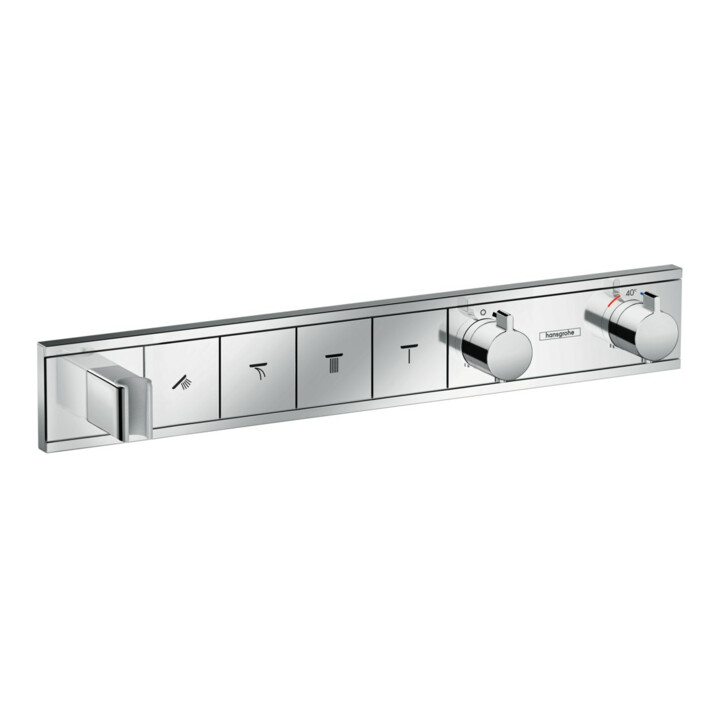 hansgrohe Kit de montage prêt à l'emploi RainSelect UP-THM, avec tête de douche intégrée, 4 jets, chrome