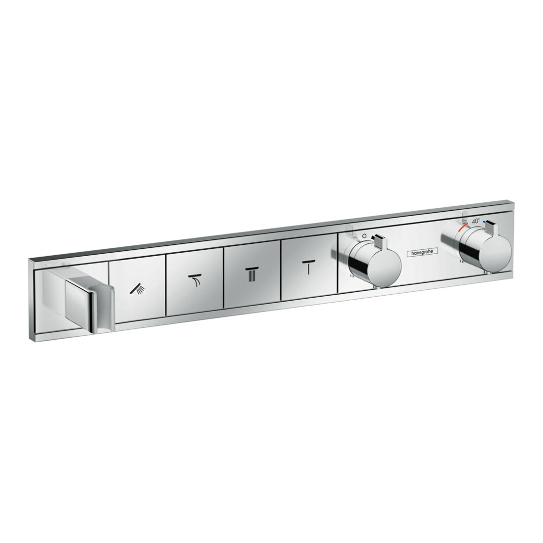 hansgrohe Kit de montage prêt à l'emploi RainSelect UP-THM, avec tête de douche intégrée, 4 jets, chrome