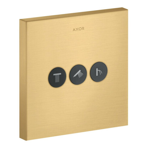 hansgrohe Kit de montage prêt à l'emploi ShowerSelect encastré, 3 sorties, angle, optique or brossé