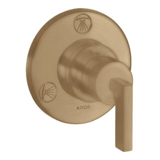 hansgrohe Kit de montage prêt à l'emploi Trio/Quattro encastré + mitigeur, brossé bronze