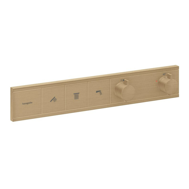 hansgrohe Kit de montage prêt à l’emploi RainSelect UP-THM, 3 utilisateurs, bronze brossé