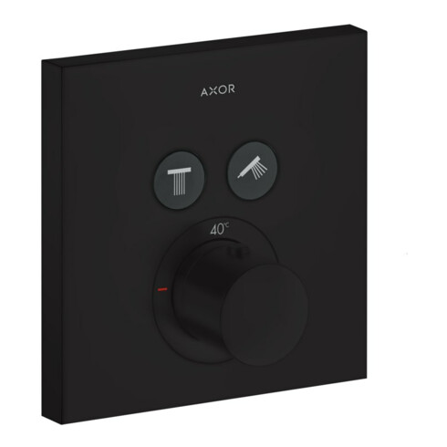 hansgrohe Kit de montage prêt à l’emploi ShowerSelect UP-THM, 2 sorties, carré, noir mat