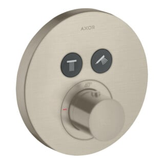 hansgrohe Kit de montage prêt à l’emploi ShowerSelect UP-THM, 2 sorties, rond, nickel brossé