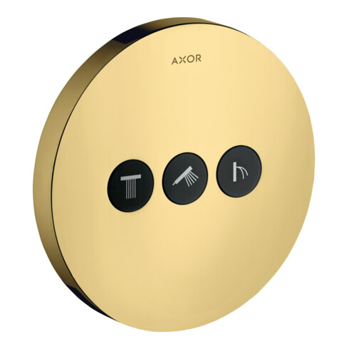 hansgrohe Kit de montage prêt à poser ShowerSelect encastré, 3 sorties, or poli optique