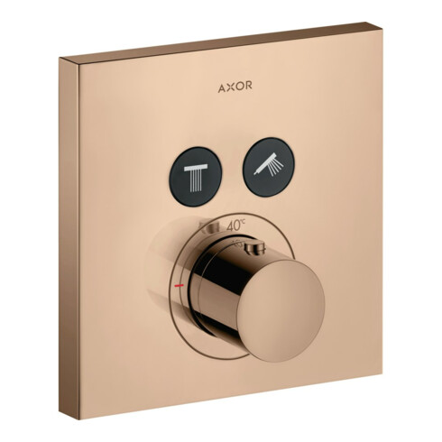 hansgrohe Kit de montage prêt à poser ShowerSelect UP-THM, 2 sorties, angle, rouge doré poli