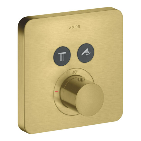 hansgrohe Kit de montage prêt à poser ShowerSelect UP-THM, 2 sorties, Softc, laiton brossé