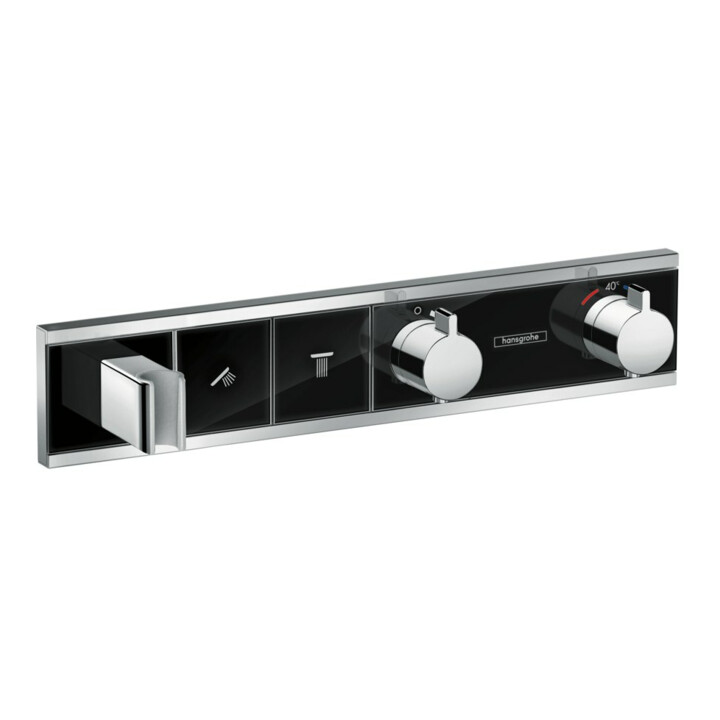 hansgrohe Kit de montage RainSelect UP-THM, avec douchette, 2 consommations, noir/chrome