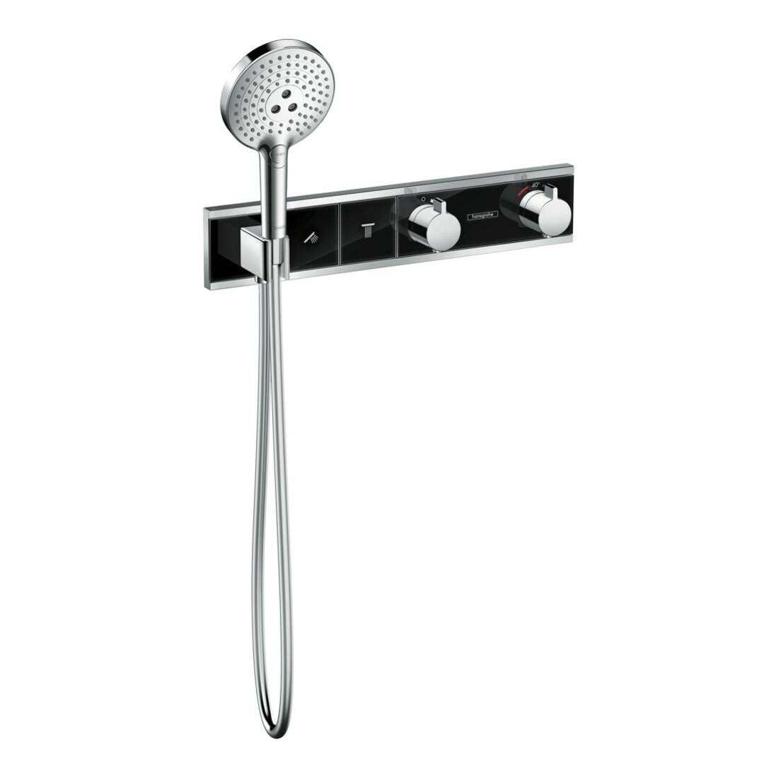 hansgrohe Kit de montage RainSelect UP-THM, avec douchette, 2 consommations, noir/chrome