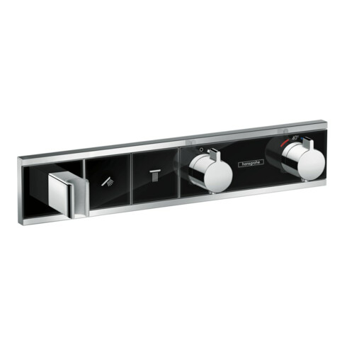 hansgrohe Kit de montage RainSelect UP-THM, avec douchette, 2 consommations, noir/chrome