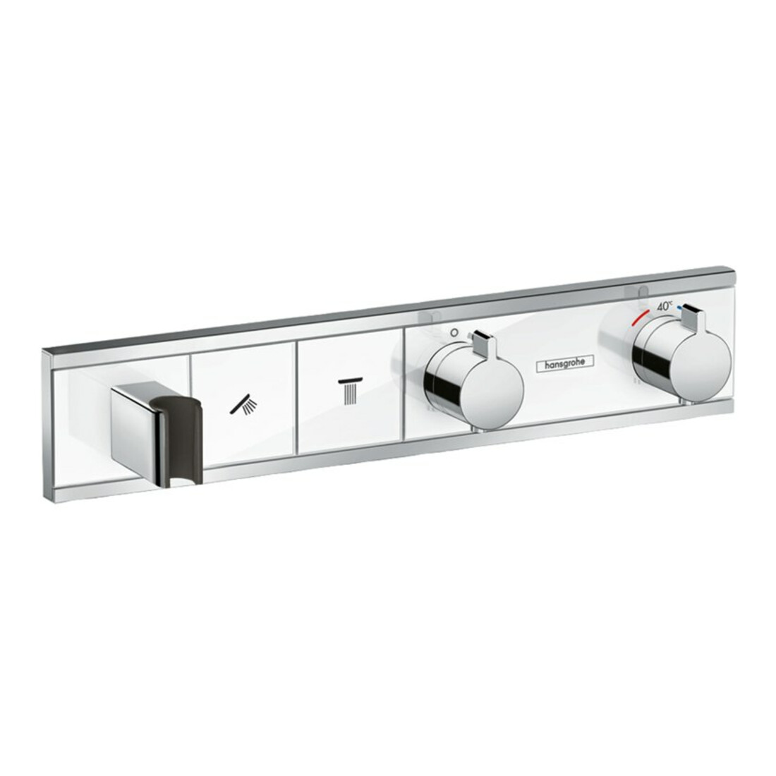 hansgrohe Kit de montage RainSelect UP-THM, avec douchette, 2 utilisations, blanc/argenté