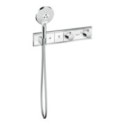 hansgrohe Kit de montage RainSelect UP-THM, avec douchette, 2 utilisations, blanc/argenté-2