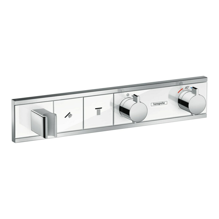 hansgrohe Kit de montage RainSelect UP-THM, avec douchette, 2 utilisations, blanc/argenté