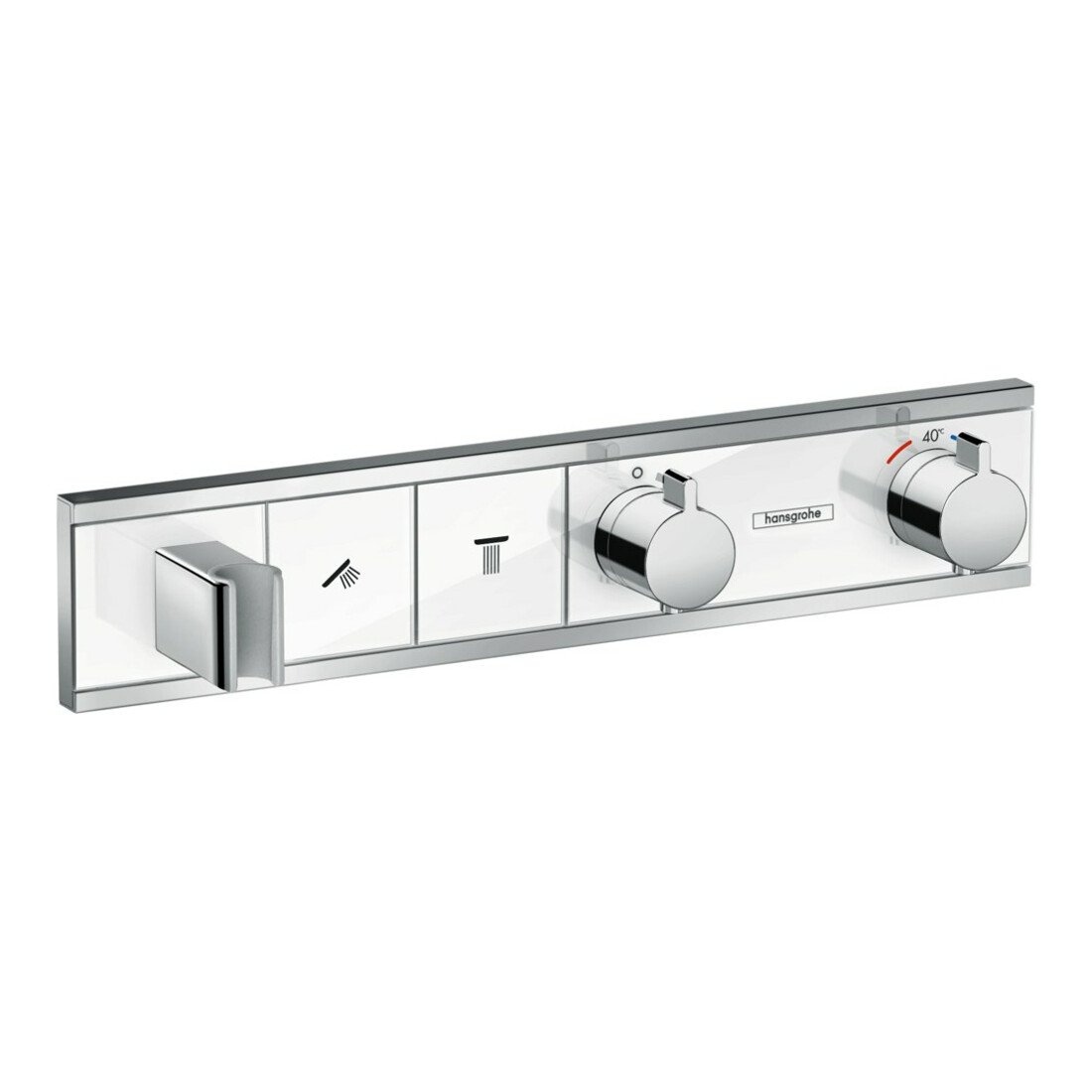 hansgrohe Kit de montage RainSelect UP-THM, avec douchette, 2 utilisations, blanc/argenté