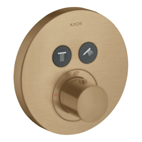 hansgrohe Kit de montage ShowerSelect UP-THM, 2 sorties, rond, bronze brossé