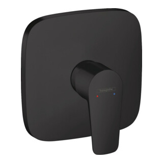 hansgrohe Kit de montage Talis E mitigeur encastré douche, 1 jet, noir mat