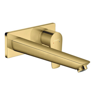 hansgrohe Kit de montage Talis E Mitigeur lavabo encastré, bec 225 mm, or poli