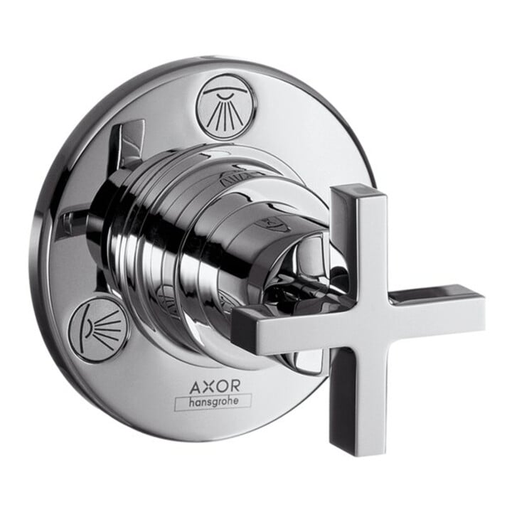 hansgrohe Kit de montage Trio/Quattro encastré avec vanne de dérivation, chrome