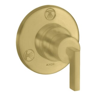 hansgrohe Kit de montage Trio/Quattro encastré + Um-V, avec levier, brossé br