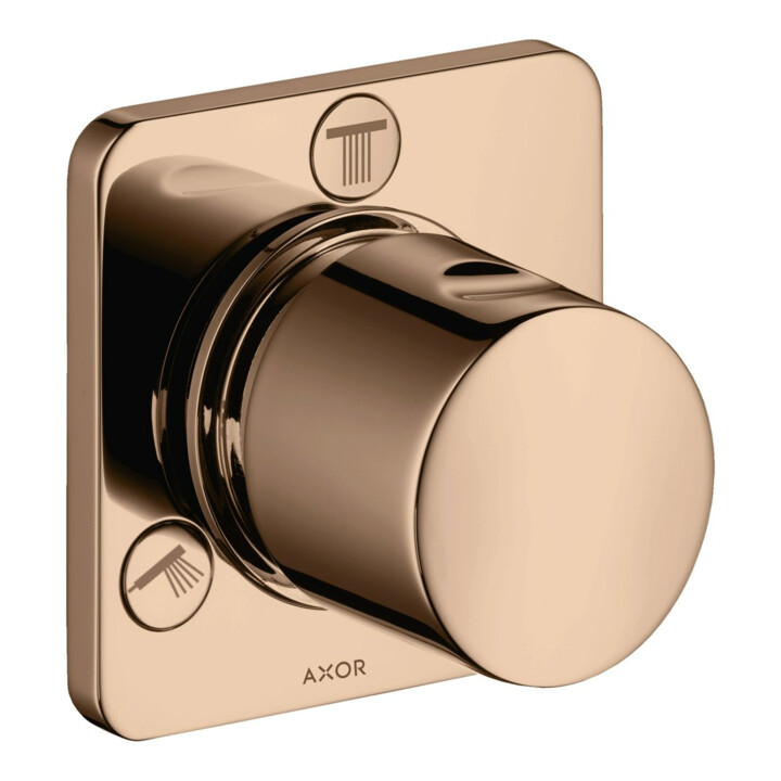hansgrohe Kit de montage Trio/Quattro UP avec vanne de dérivation et de commutation, or rouge poli
