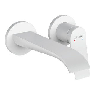 hansgrohe Kit de montage Vivenis Mitigeur lavabo encastré, pour eau froide, bec 192 mm, blanc mat