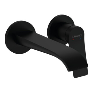 hansgrohe Kit de montage Vivenis Mitigeur lavabo encastré, pour eau froide, bec 192 mm, noir mat