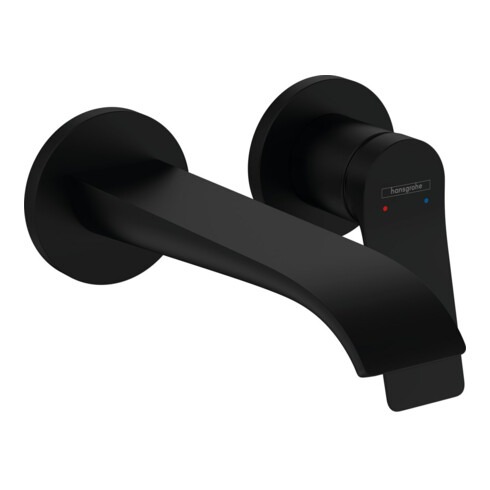 hansgrohe Kit de montage Vivenis Mitigeur lavabo encastré, pour eau froide, bec 192 mm, noir mat