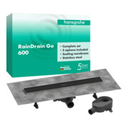 hansgrohe Komplettset DR RainDrain Go 600 rücks.beflies.Stand./flache Instal.MSW-2