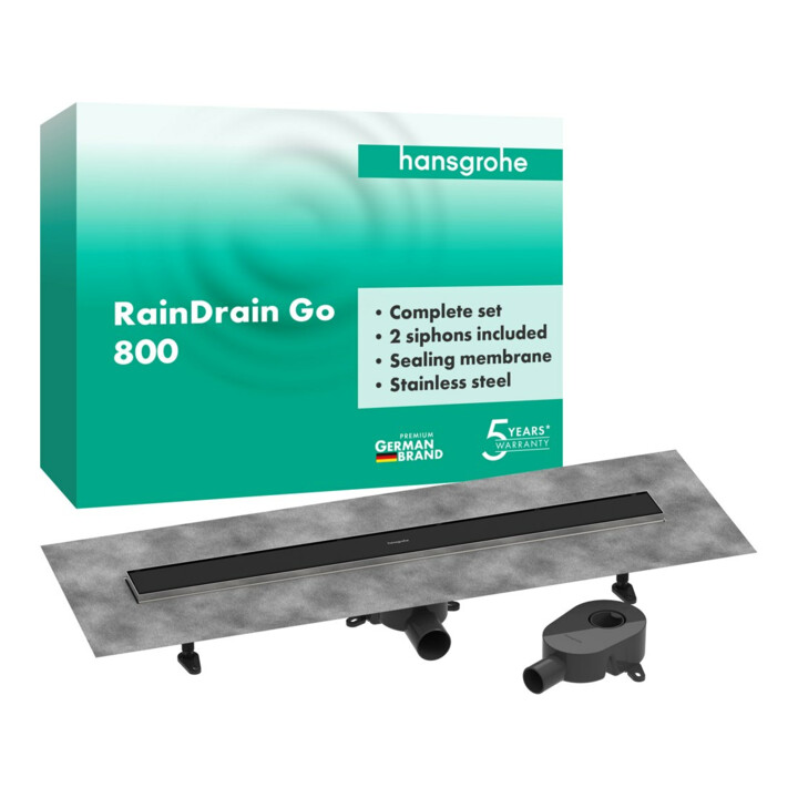 hansgrohe Komplettset DR RainDrain Go 800 rücks.beflies.Stand./flache Instal.MSW