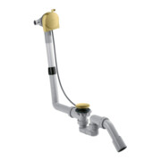 hansgrohe Komplettset Exafill S Wanneneinlauf, Ab-/Überlaufgarnitur, brush. br