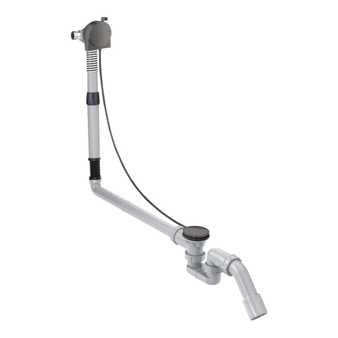 hansgrohe Komplettset Exafill S Wanneneinlauf, Ab- + ÜL-Garn., brush. bla vc
