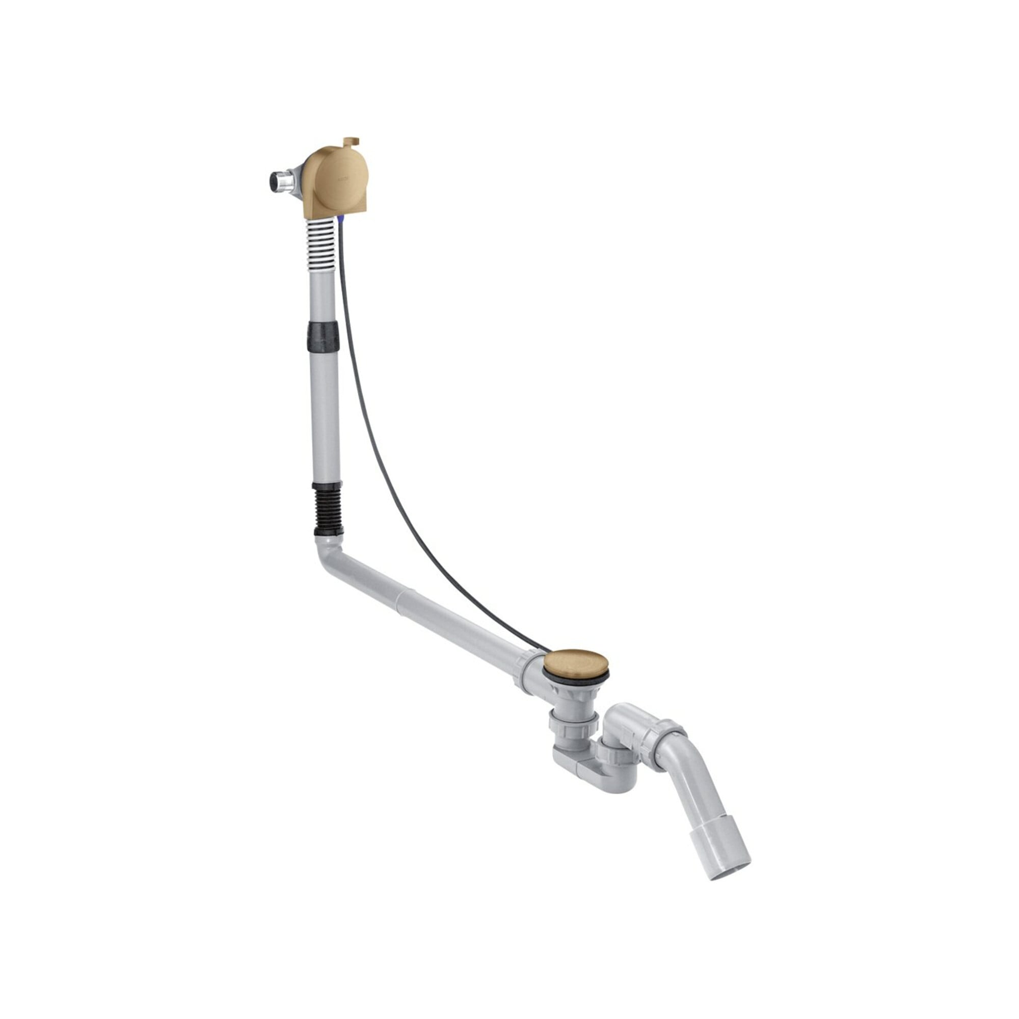 hansgrohe Komplettset Exafill S Wanneneinlauf, Ab- + ÜL-Garn., brush. bron