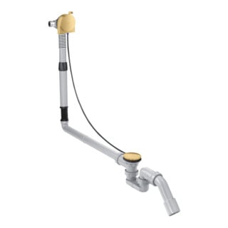 hansgrohe Komplettset Exafill S Wanneneinlauf, Ab- + ÜL-Garn., brush. gol opt
