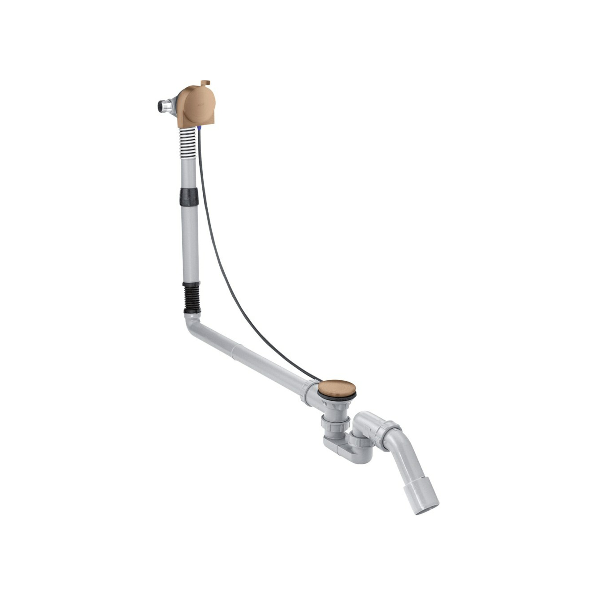 hansgrohe Komplettset Exafill S Wanneneinlauf, Ab- + ÜL-Garn., brush. r gol