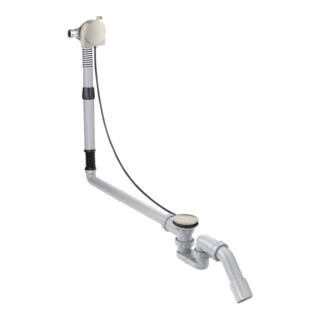 hansgrohe Komplettset Exafill S Wanneneinlauf, Ab- + ÜL-Garn., Edelstahl-Optik