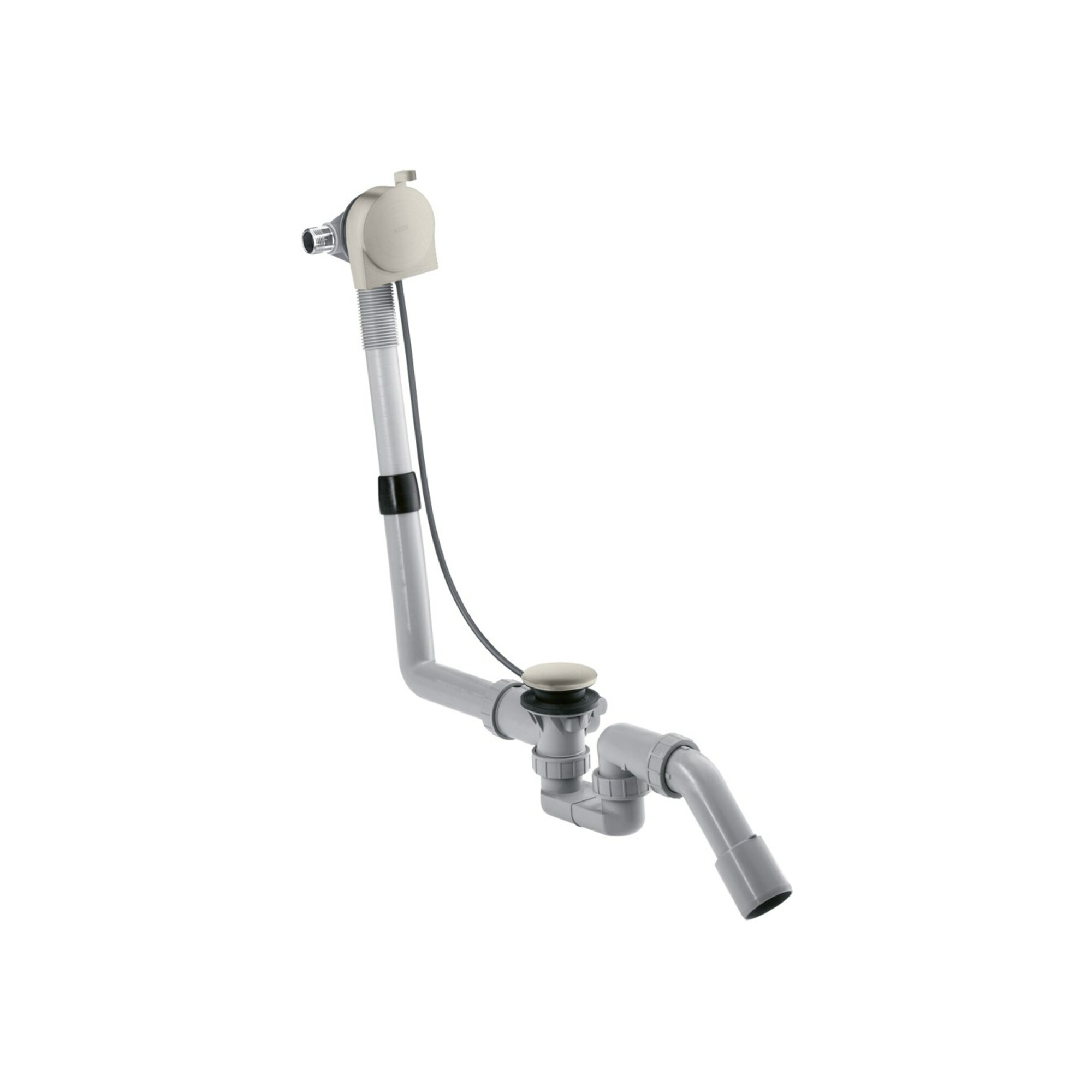 hansgrohe Komplettset Exafill S Wanneneinlauf, Ab- + ÜL-Garn., Edelstahl-Optik