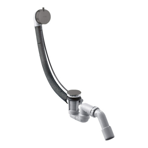 hansgrohe Komplettset Flexaplus S Ab-/Überlaufgarnitur, brush. bla chrome
