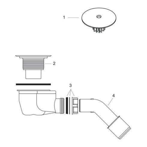 hansgrohe Komplettset mit Staro´90 Ablaufgarnitur chrom